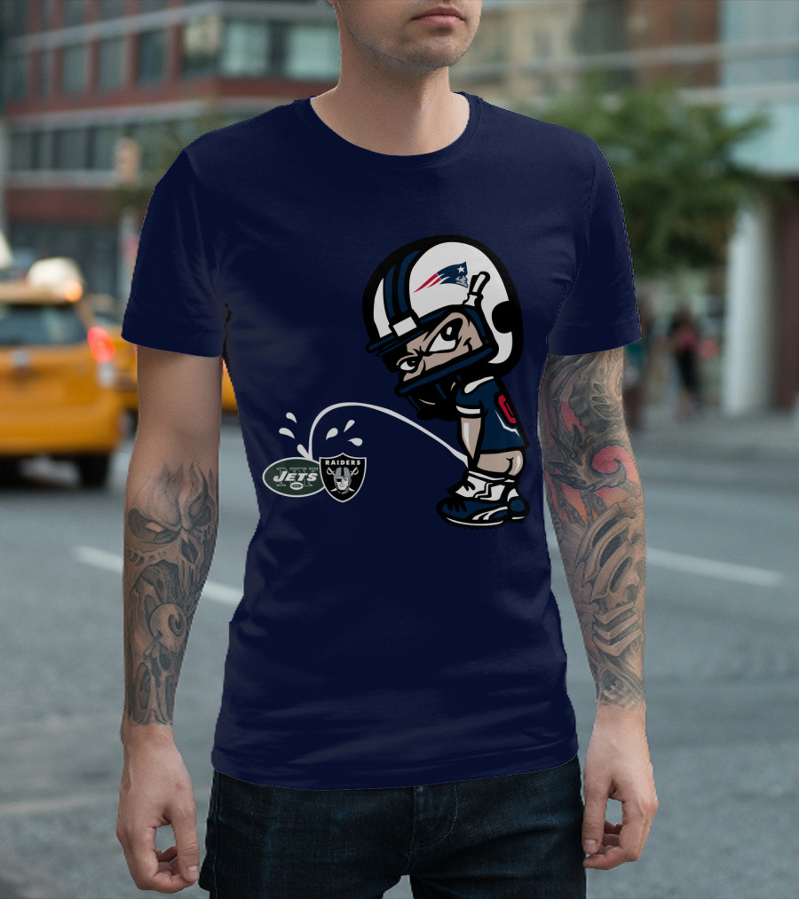 New England Patriots Jets Raiders Rivalry T-Shirt