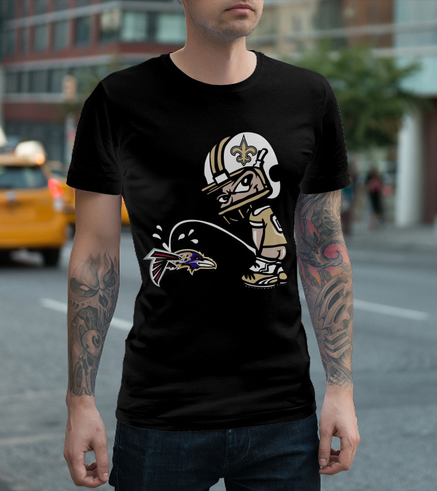 New Orleans Saints Vs Falcons And Ravens Rivalry Humor T-Shirt