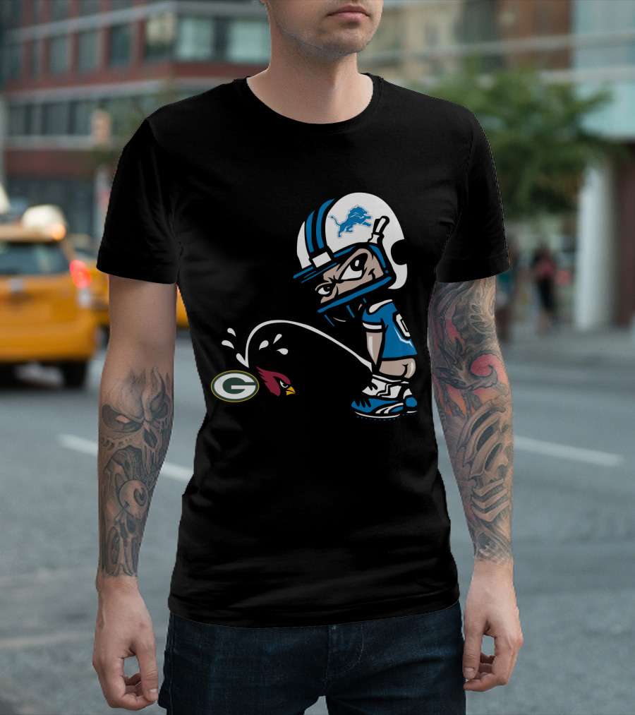 Detroit Lions Helmet Targeting Green Bay Packers Arizona Cardinals T-Shirt