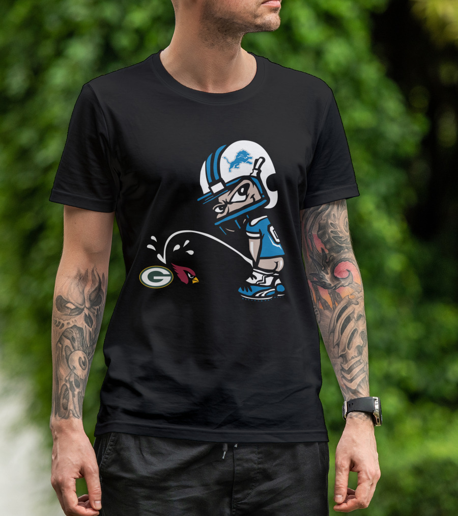 Detroit Lions Helmet Targeting Green Bay Packers Arizona Cardinals T-Shirt