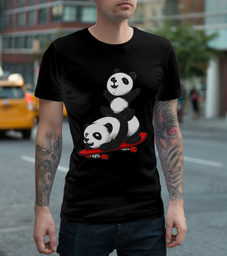 Camp Mau Panda Skateboarding Adventure T-Shirt