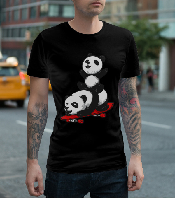 Camp Mau Panda Skateboarding Adventure T-Shirt