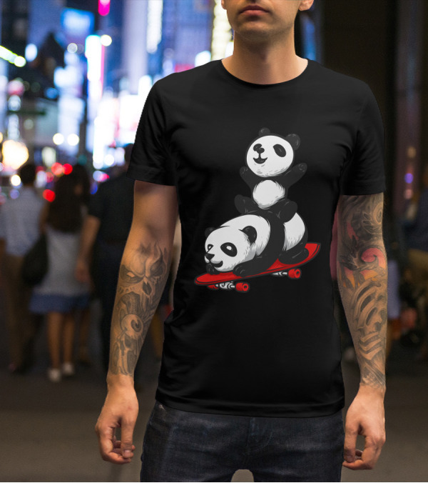 Camp Mau Panda Skateboarding Adventure T-Shirt