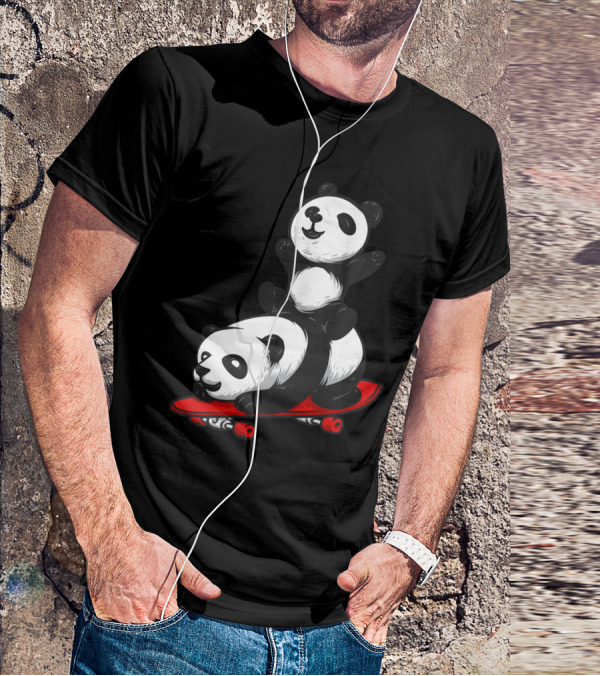 Camp Mau Panda Skateboarding Adventure T-Shirt