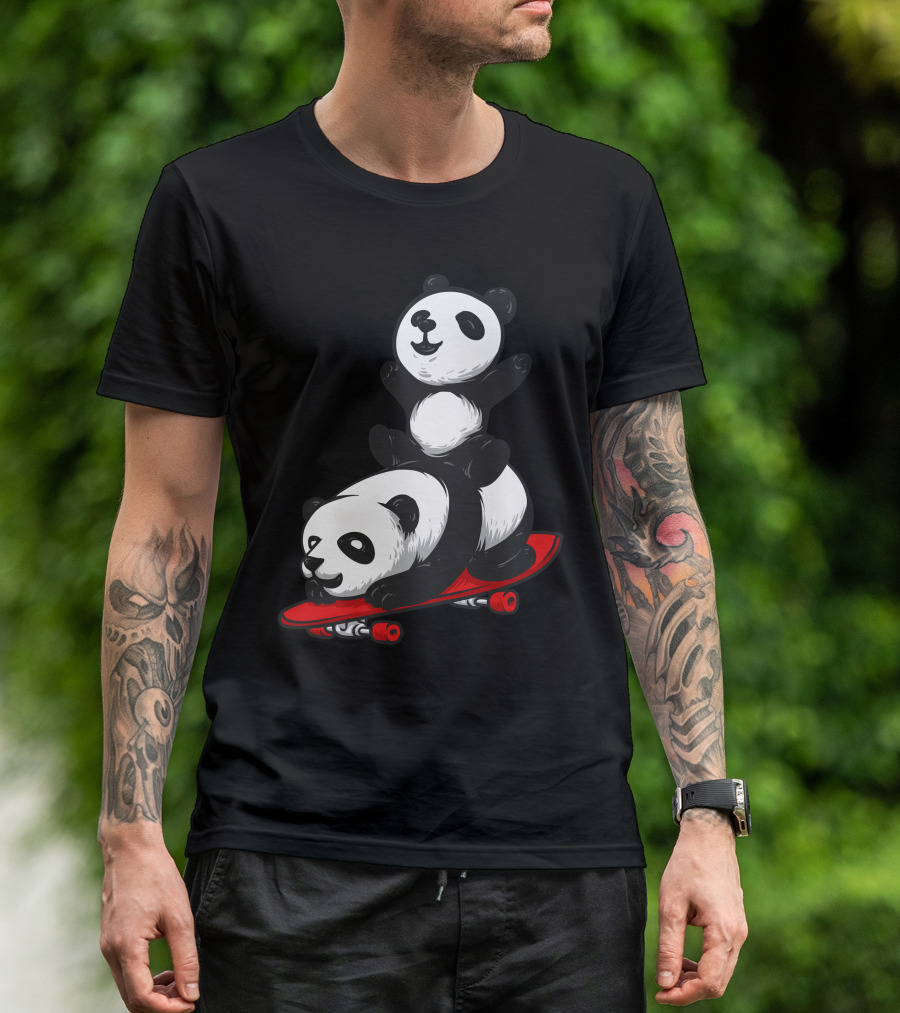 Camp Mau Panda Skateboarding Adventure T-Shirt
