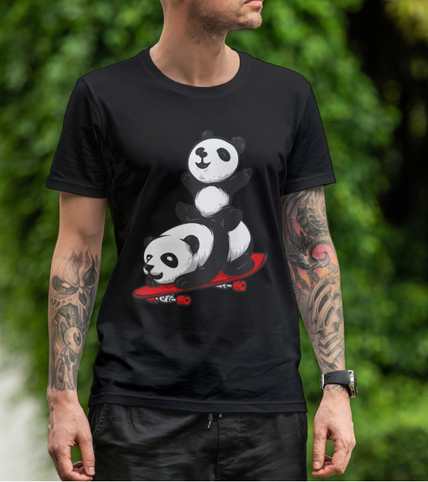 Camp Mau Panda Skateboarding Adventure T-Shirt
