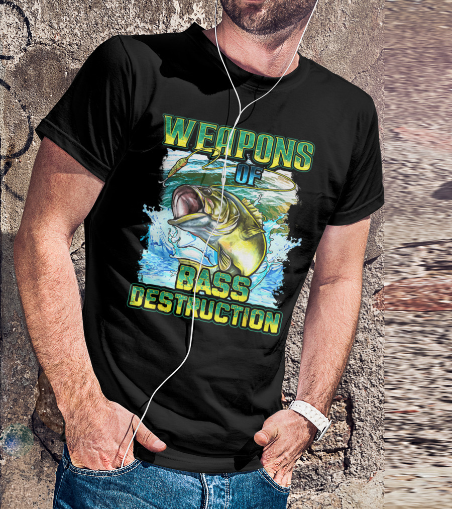 Weapons Of Bass Destruction Fisherman Bass Fishing T-Shirt
