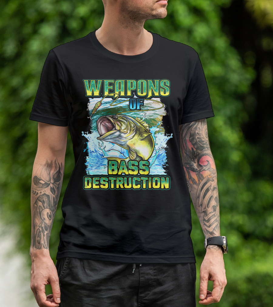 Weapons Of Bass Destruction Fisherman Bass Fishing T-Shirt