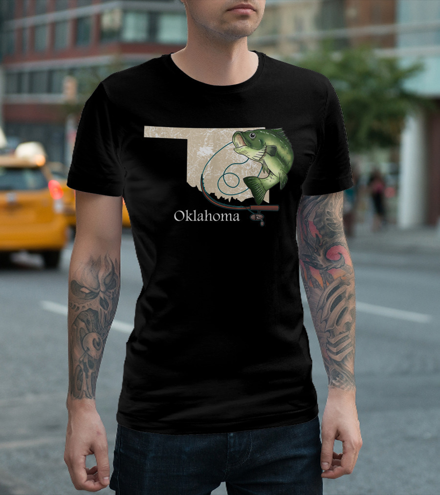 Oklahoma Fishing Fisherman Funny Fish Gear T-Shirt