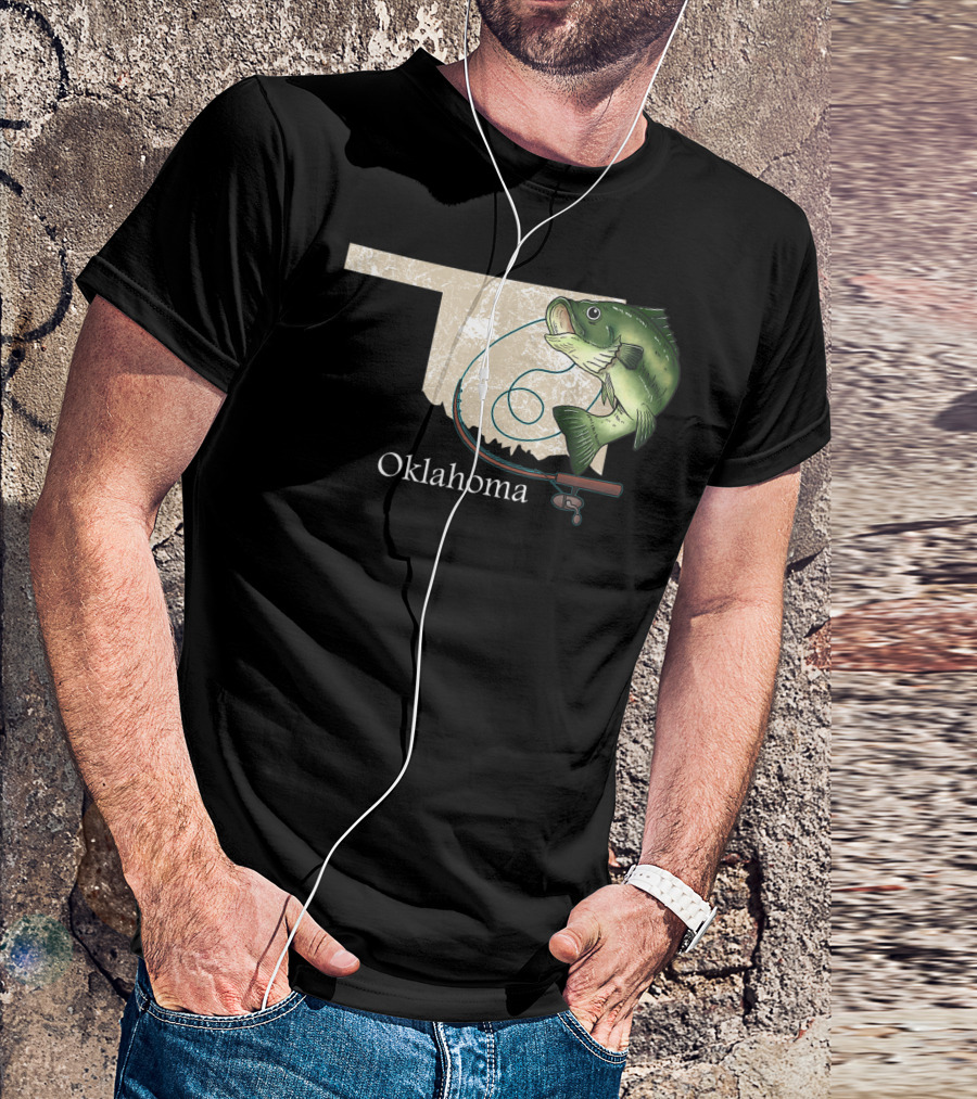 Oklahoma Fishing Fisherman Funny Fish Gear T-Shirt
