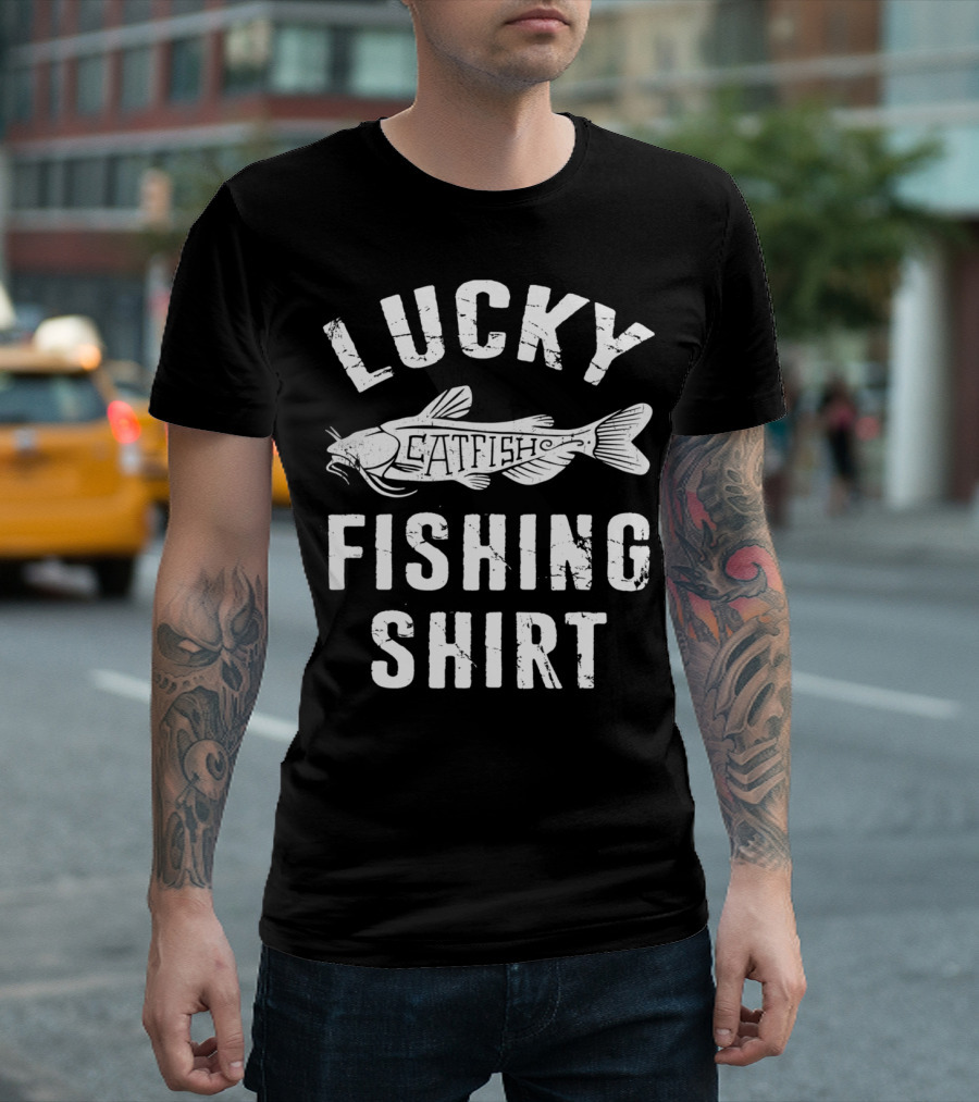 Lucky Catfish Fishing T-Shirt