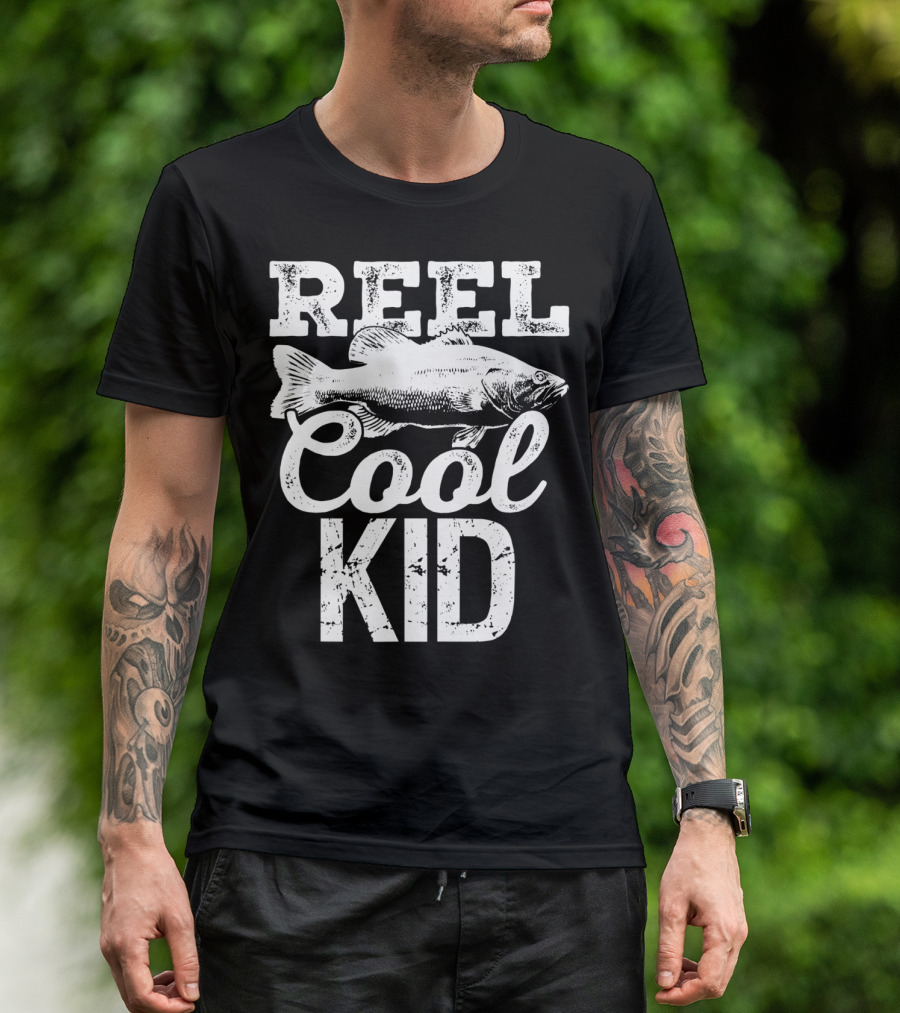 Reel Cool Kid Fishing Outdoor Angler T-Shirt