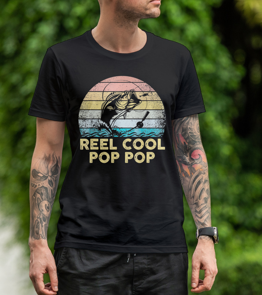 Reel Cool Pop Pop Retro Vintage Fishing Reel T-Shirt