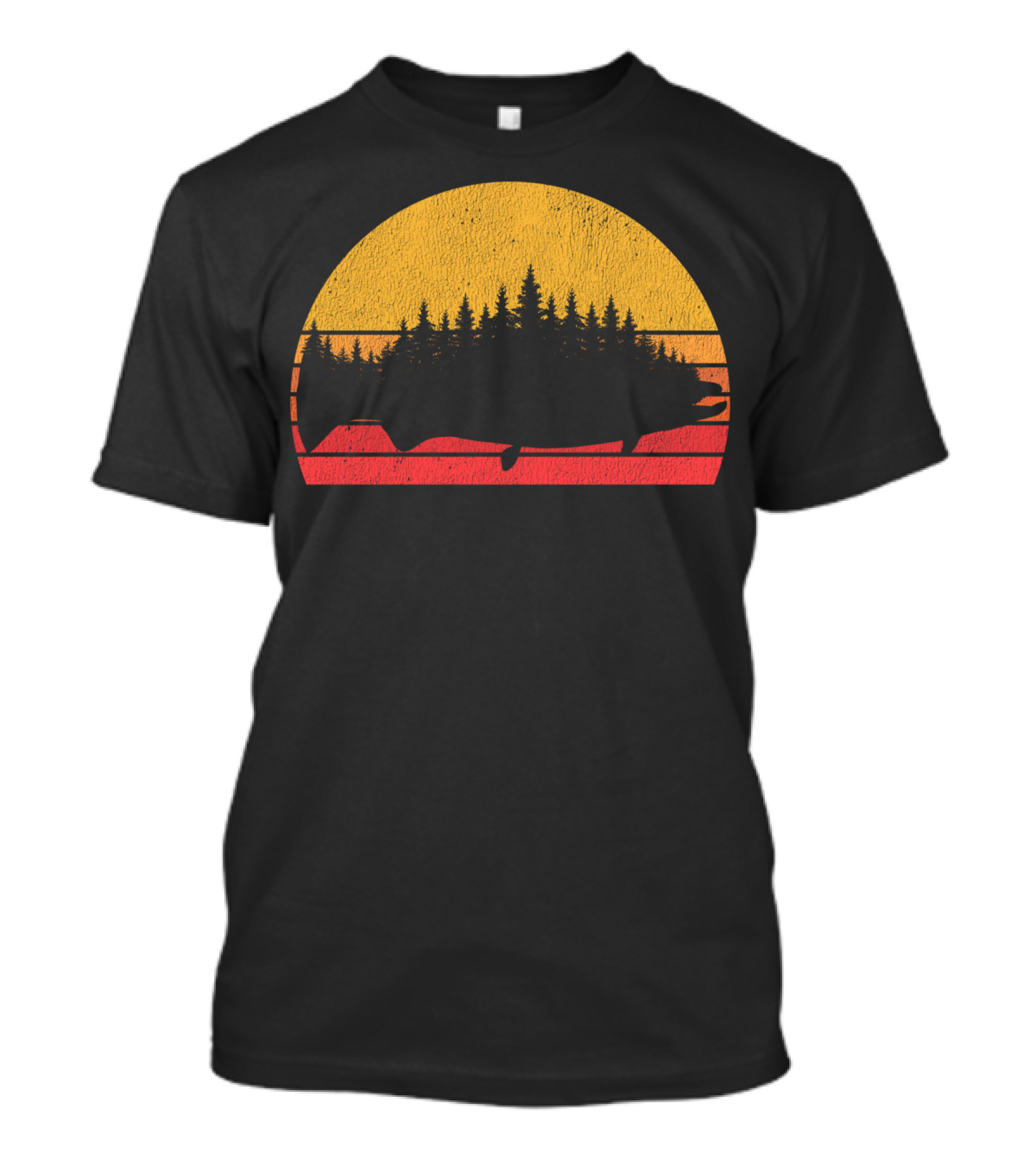 Treeline King Salmon Fishing Sunset T-Shirt