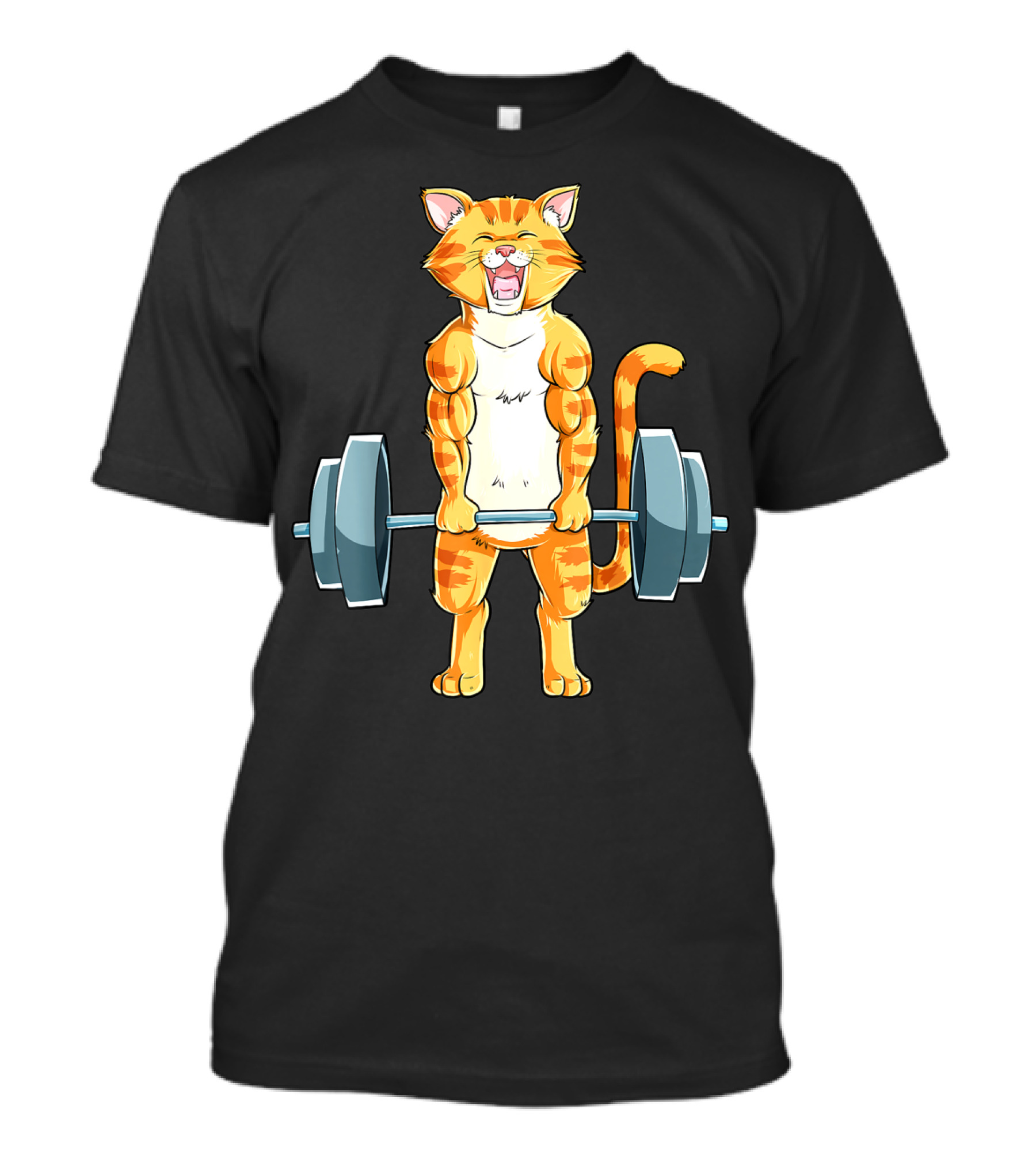 Cat Powerlifting Deadlift Gym Lifting Weights T-Shirt