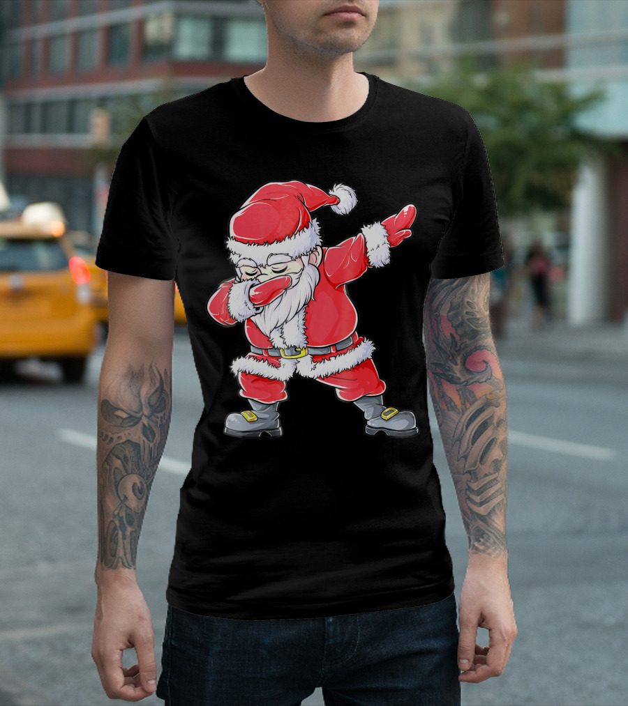 Christmas Santa Dabbing Kids Girls T-Shirt