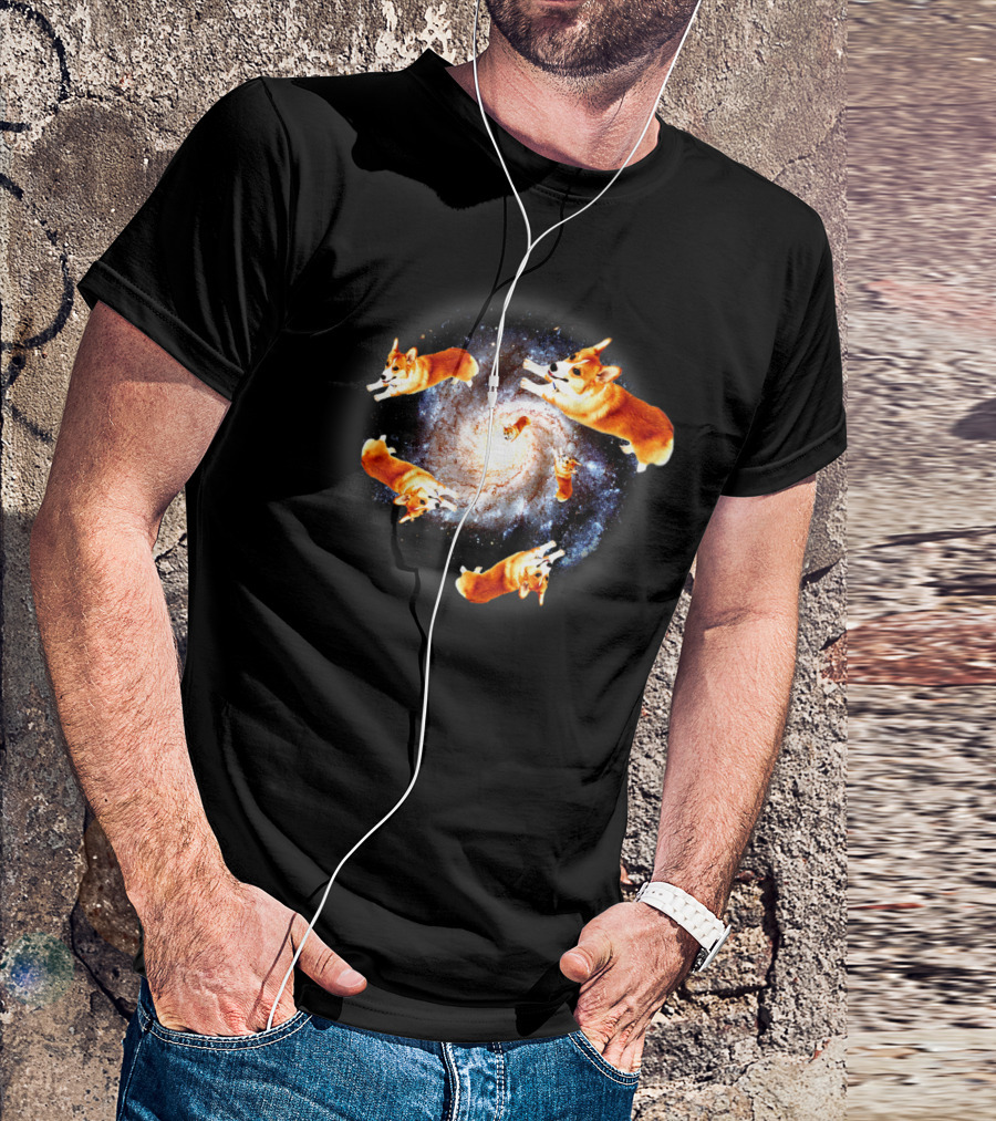 Corgi Galaxy Funny For Girls Space Dogs T-Shirt