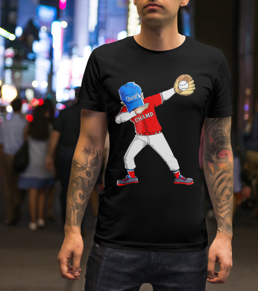 Champ Dabbing Baseball Dab Dance T-Shirt