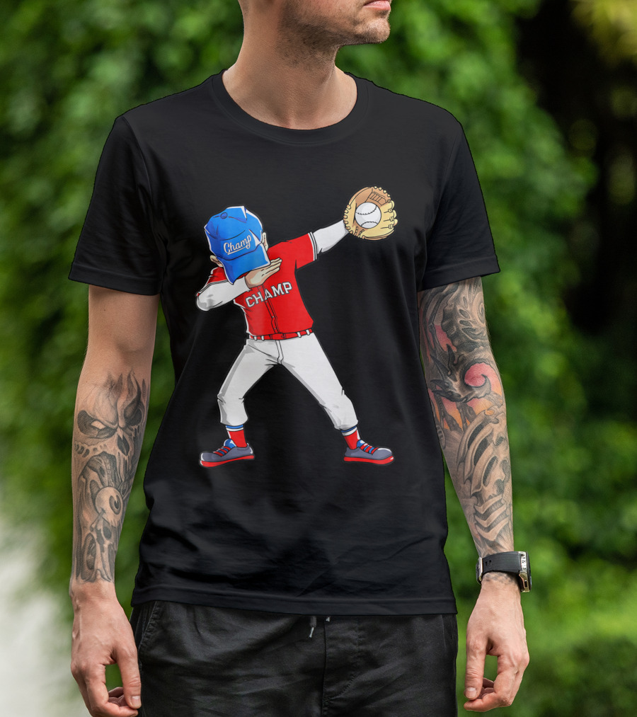 Champ Dabbing Baseball Dab Dance T-Shirt