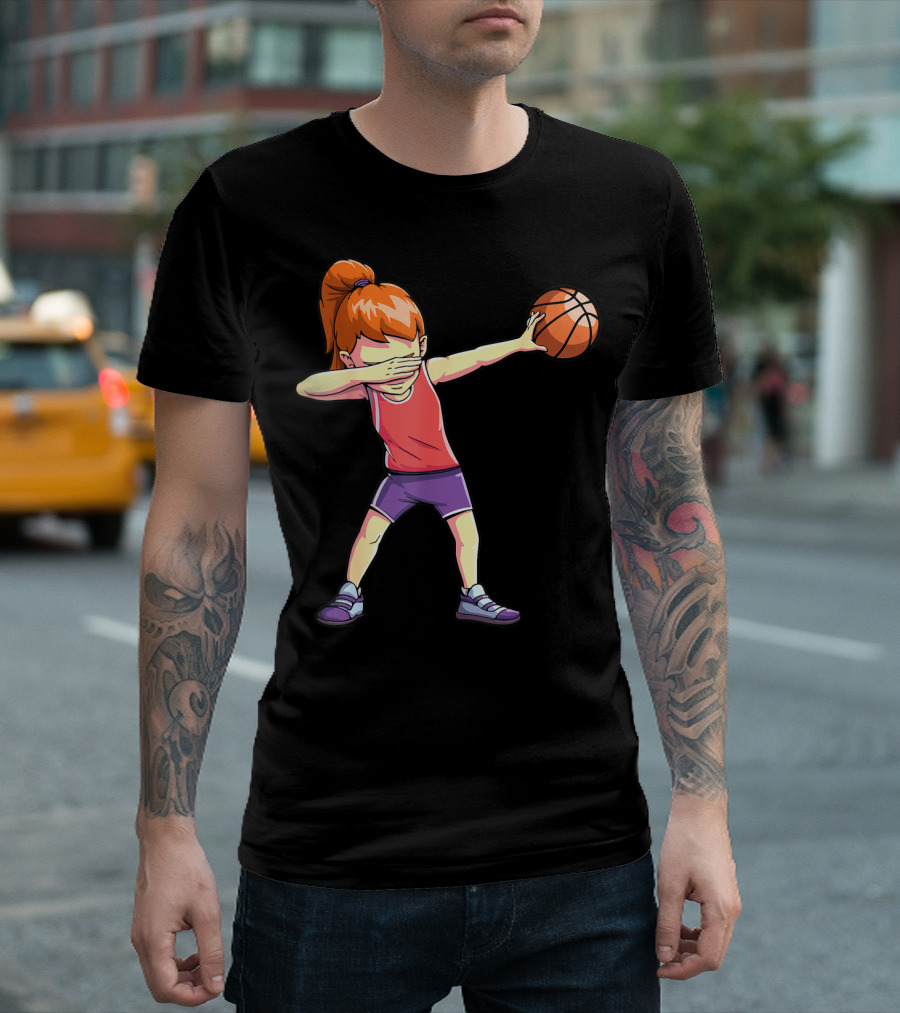 Dabbing Basketball Girl Dab Dance Pose T-Shirt