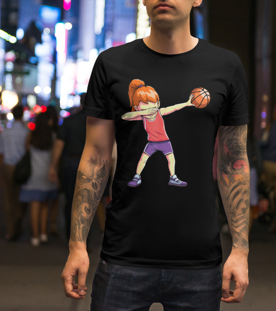 Dabbing Basketball Girl Dab Dance Pose T-Shirt
