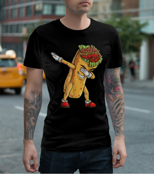 Dabbing Burrito Celebration Cinco De Mayo T-Shirt