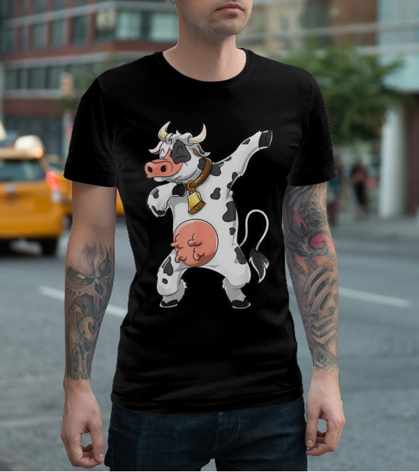 Dabbing Cow Dance Funny Cows Farm Farmer Dab T-Shirt