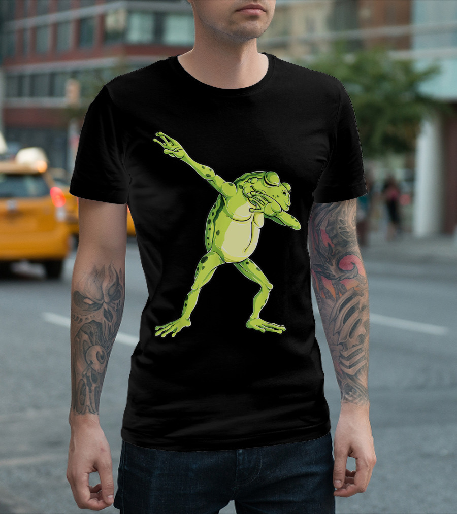 Kids Funny Dabbing Frog Animal Dab T-Shirt