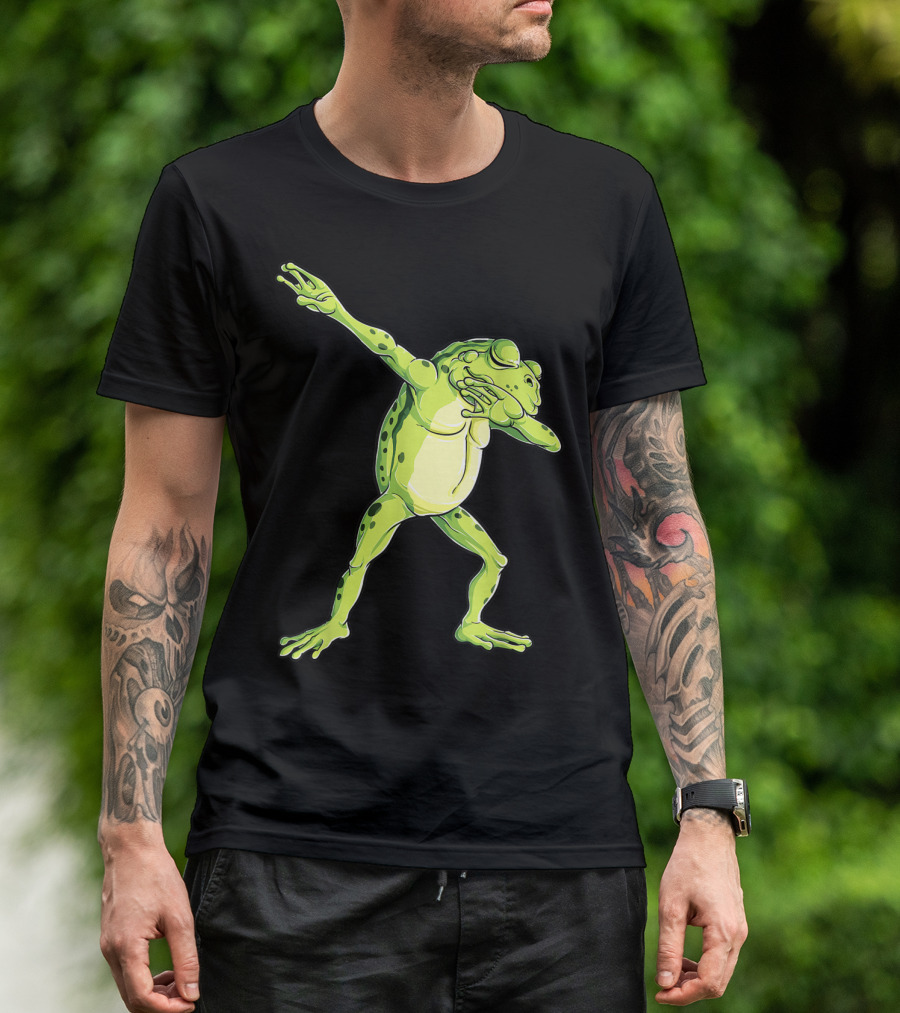 Kids Funny Dabbing Frog Animal Dab T-Shirt