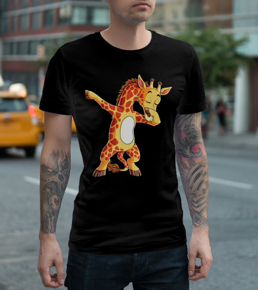 Funny Dabbing Giraffe Dance Pose Giraffes Dab T-Shirt