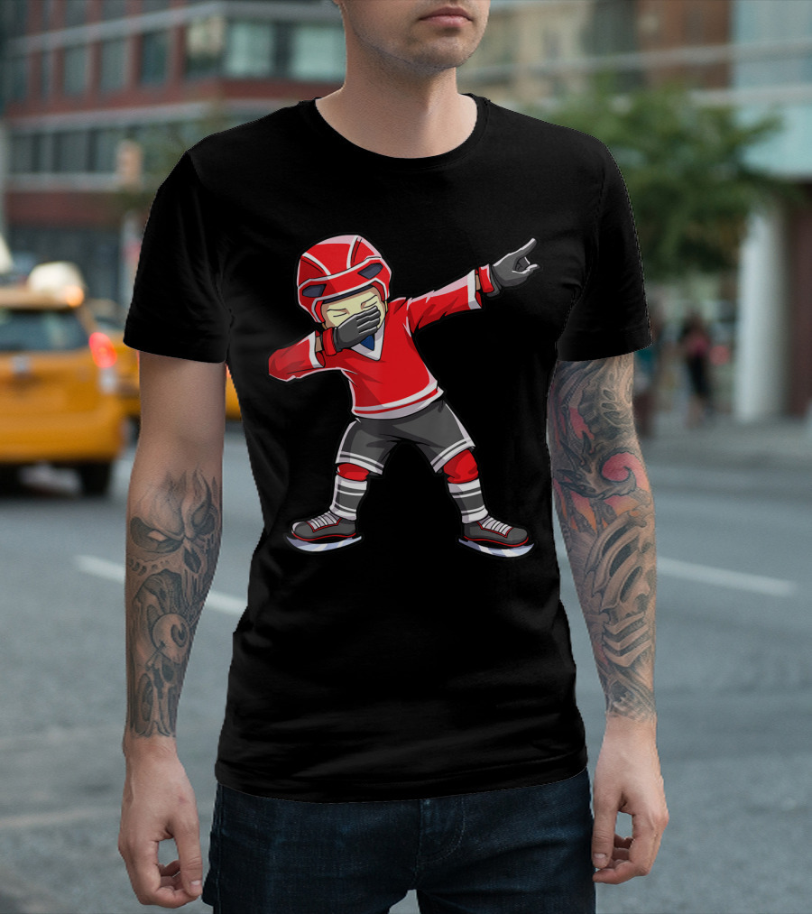 Dabbing Hockey Player Boys Men Kids Dab Squad T-Shirt