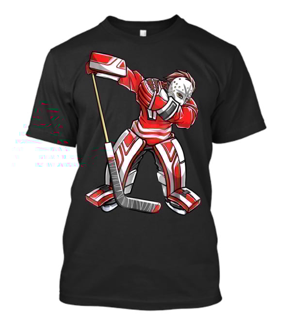 Dabbing Ice Hockey Masked Player Funny Dab Squad T-Shirt