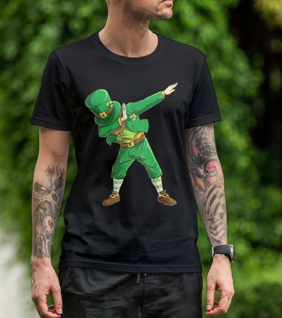 Dabbing Leprechaun St Patricks Day Boys Dab Dance Pose T-Shirt