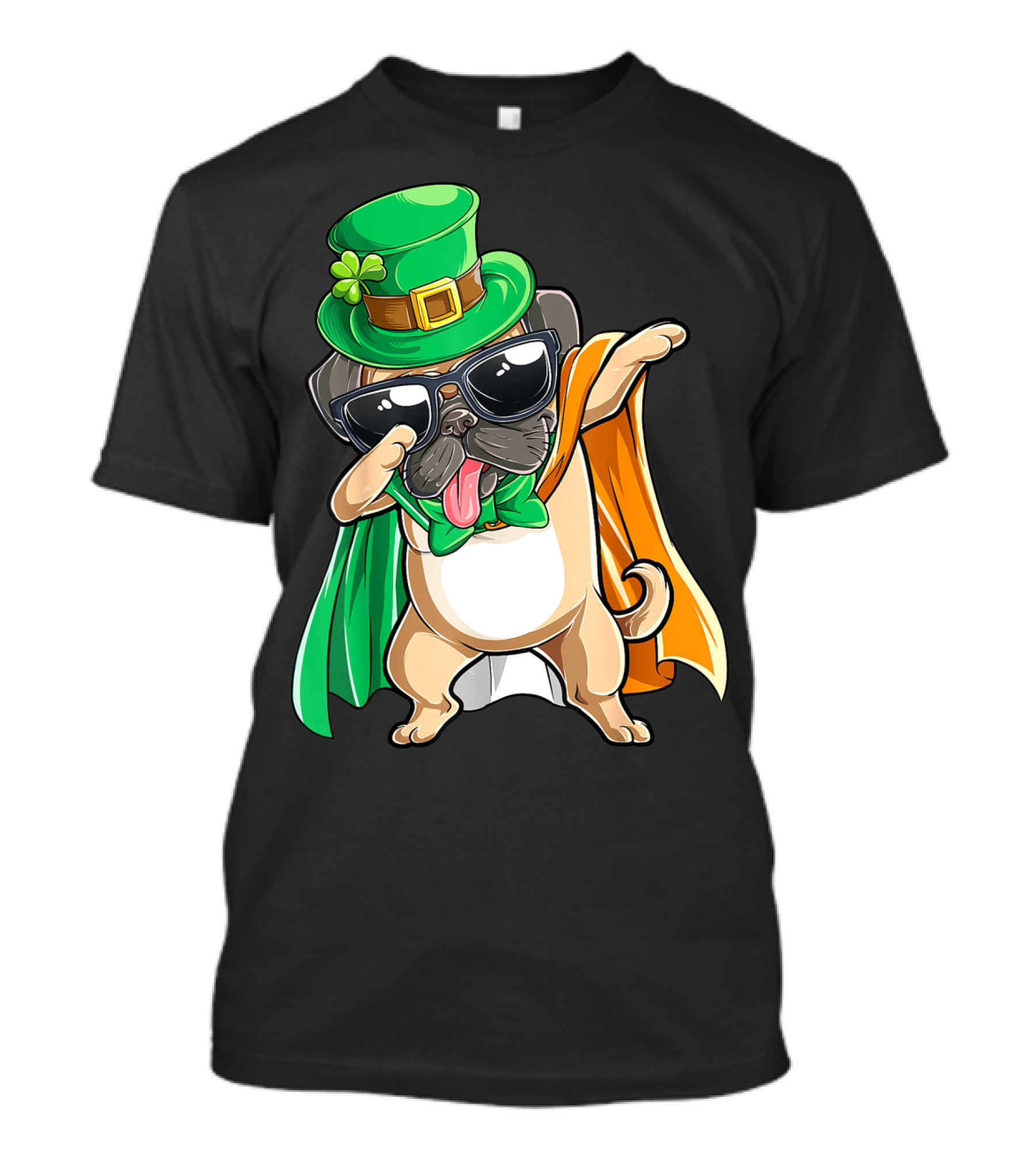 Dabbing Pug Leprechaun St Patrick's Day Boys Irish T-Shirt