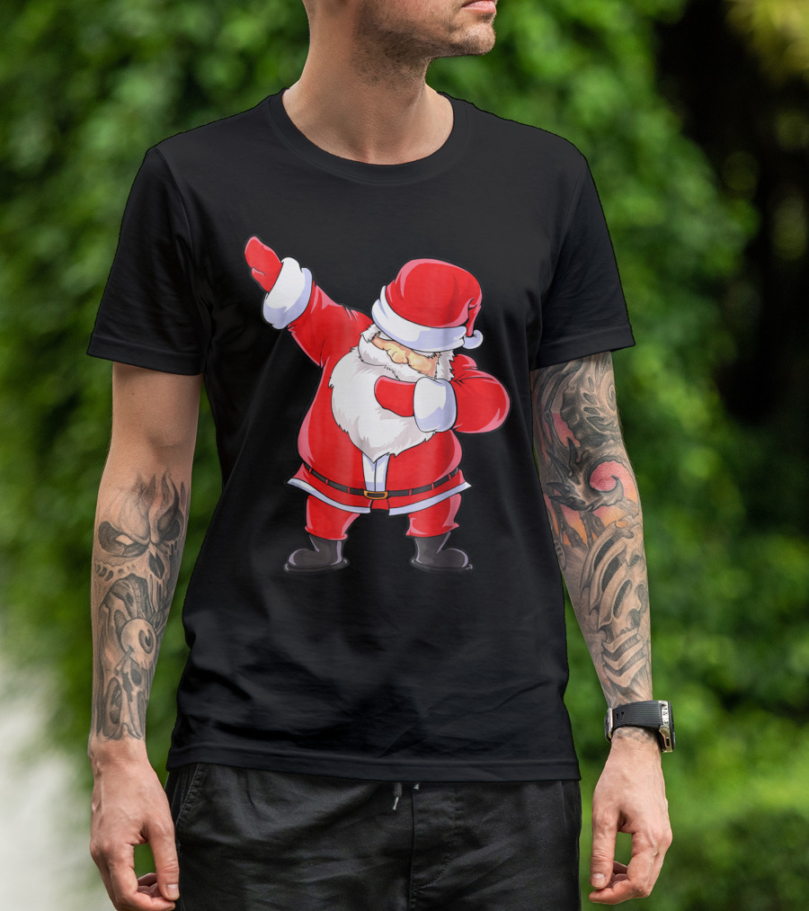 Santa Claus Dabbing Christmas Funny Dab T-Shirt