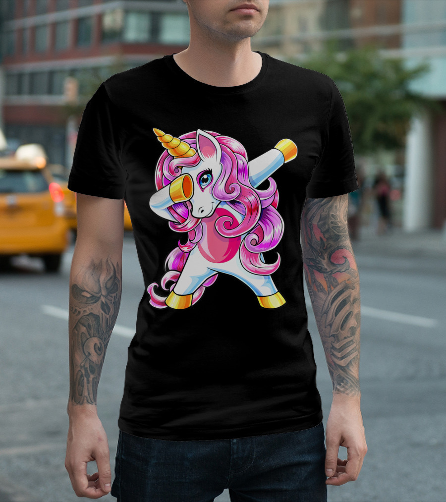 Dabbing Unicorn Birthday Girls Cute Unicorn T-Shirt