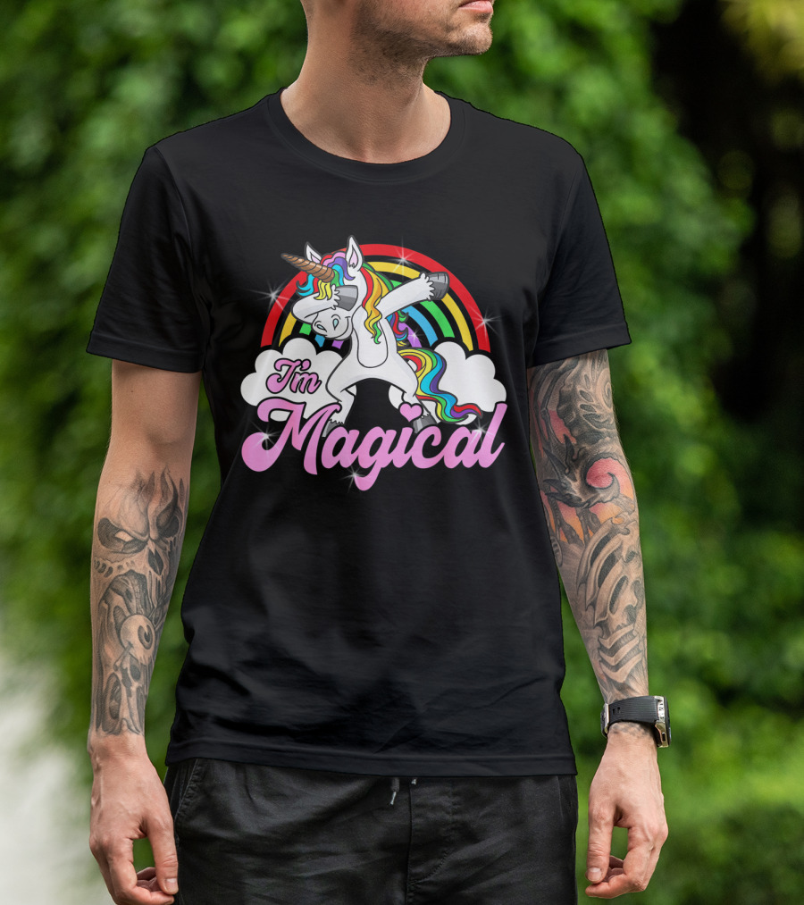 I'm Magical Dabbing Unicorn Rainbow T-Shirt
