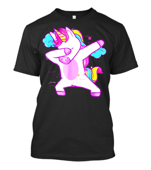 Dabbing Unicorn Dab Girls Boys Adults Rainbow Fantasy T-Shirt