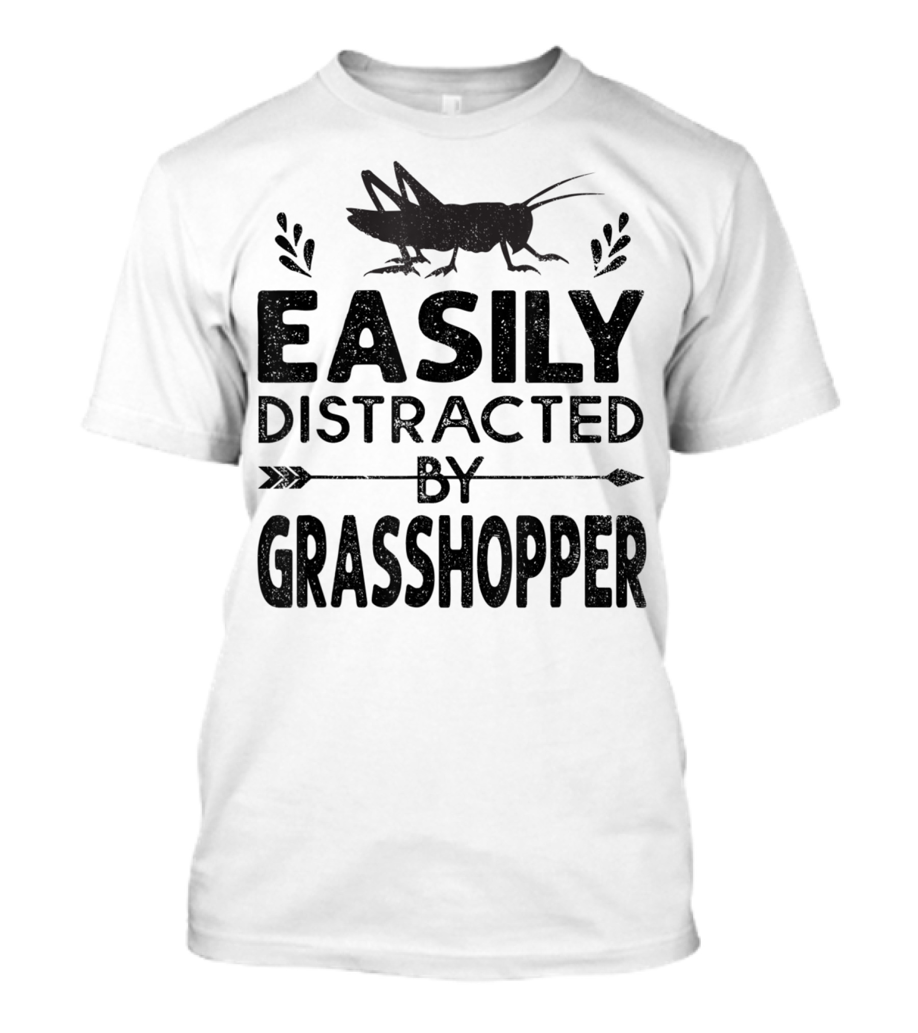 Easily Distracted By Grasshopper For Animal Lovers T-Shirt