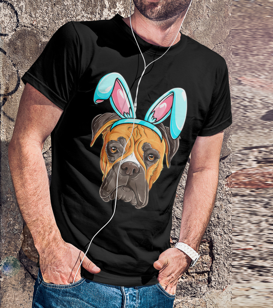Easter Bunny Dog Boxer T-Shirt