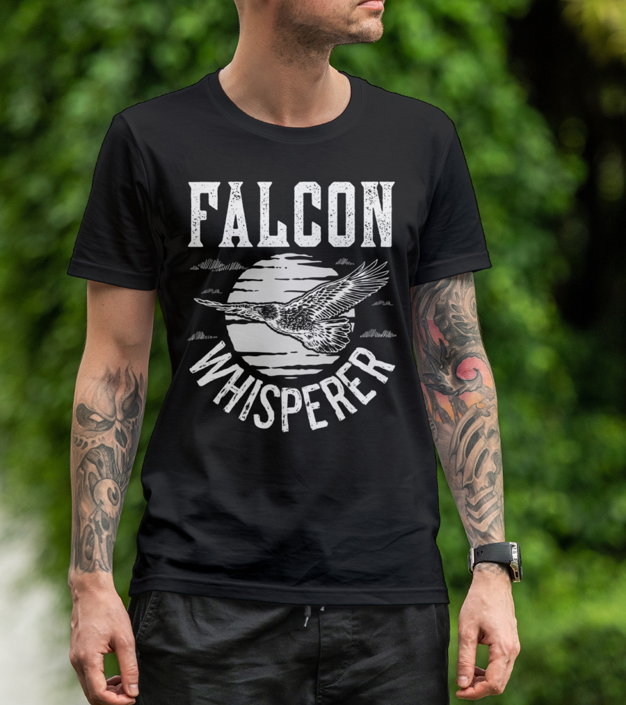 Falcon Whisperer Vintage Falconry Hunter Bird Flying T-Shirt