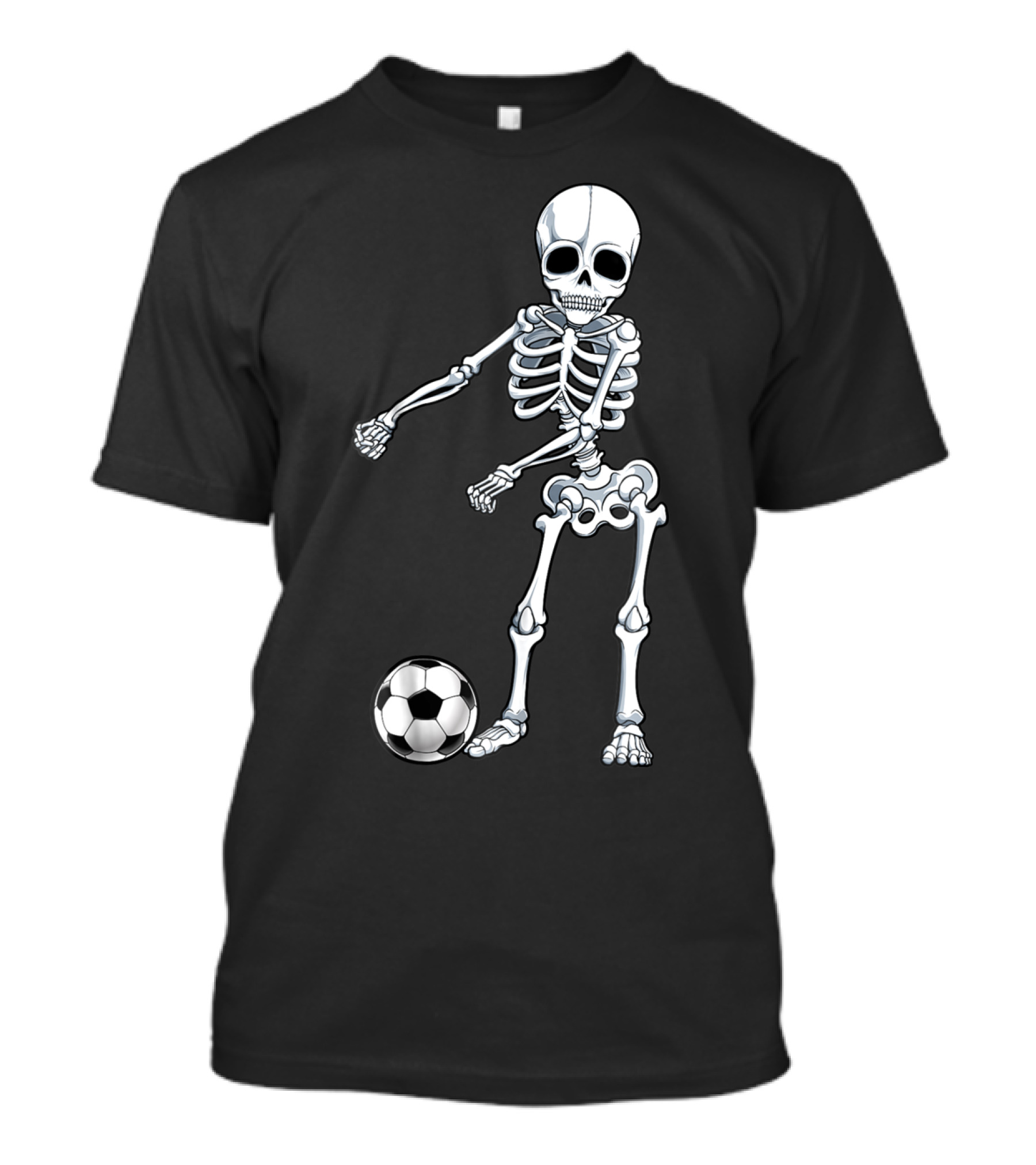 Floss Dance Skeleton Soccer Ball Boys Men Flossing Skeleton Soccer Combo T-Shirt