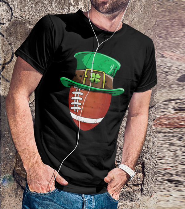 Football Leprechaun Hat St Patricks Day Boys T-Shirt