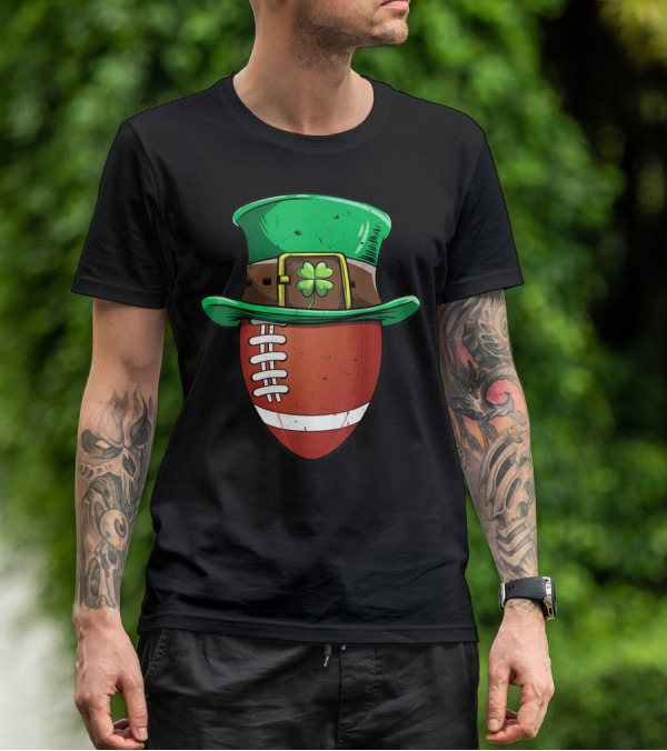 Football Leprechaun Hat St Patricks Day Boys T-Shirt