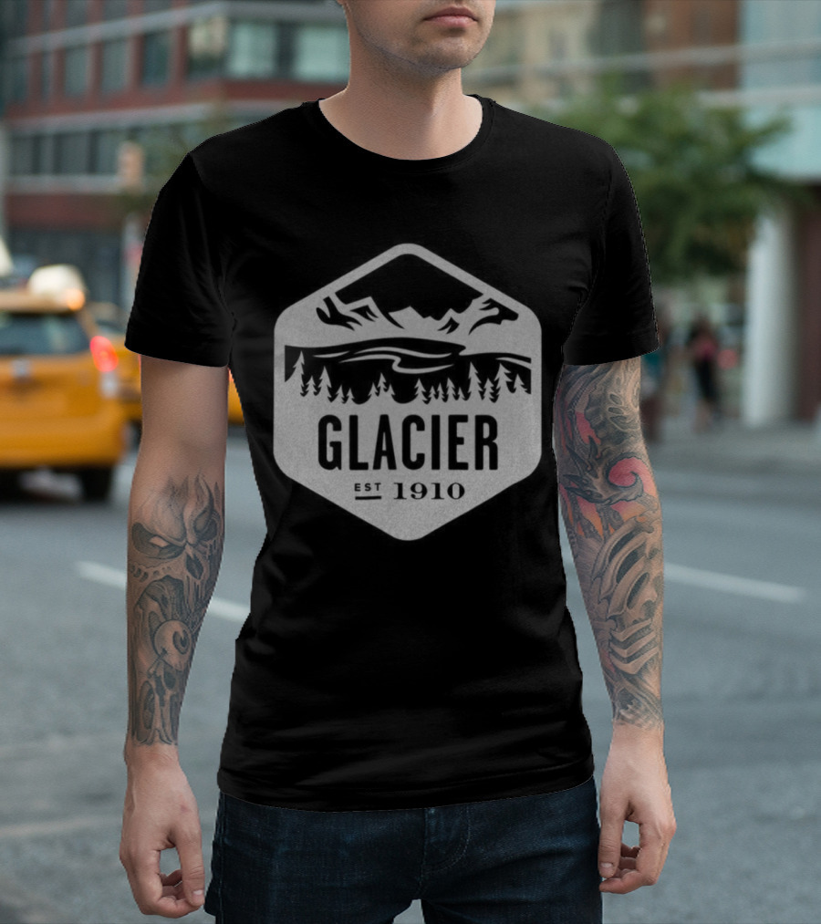 Glacier National Park Est 1910 Mountain Landscape T-Shirt