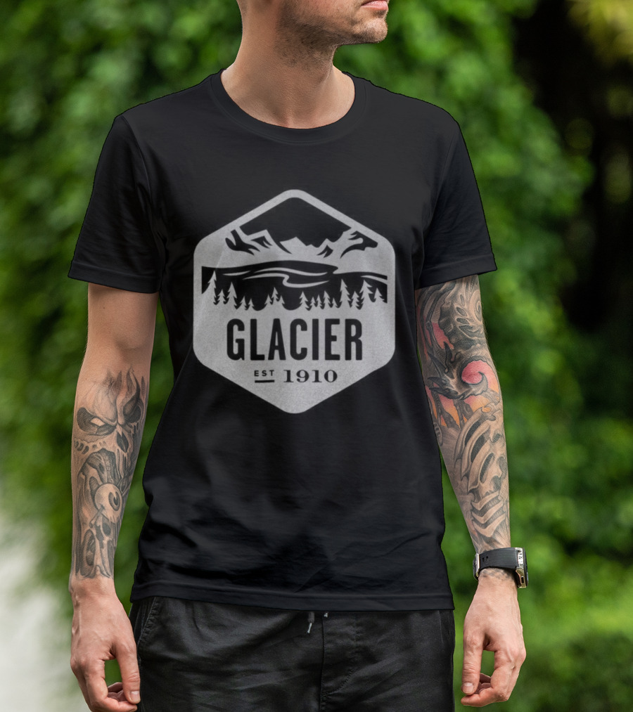Glacier National Park Est 1910 Mountain Landscape T-Shirt