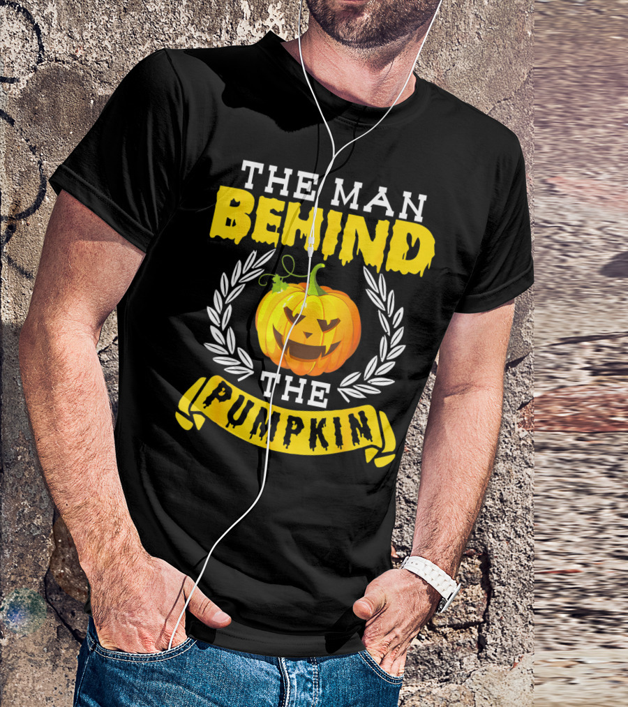 The Man Behind The Pumpkin Halloween Funny Party T-Shirt