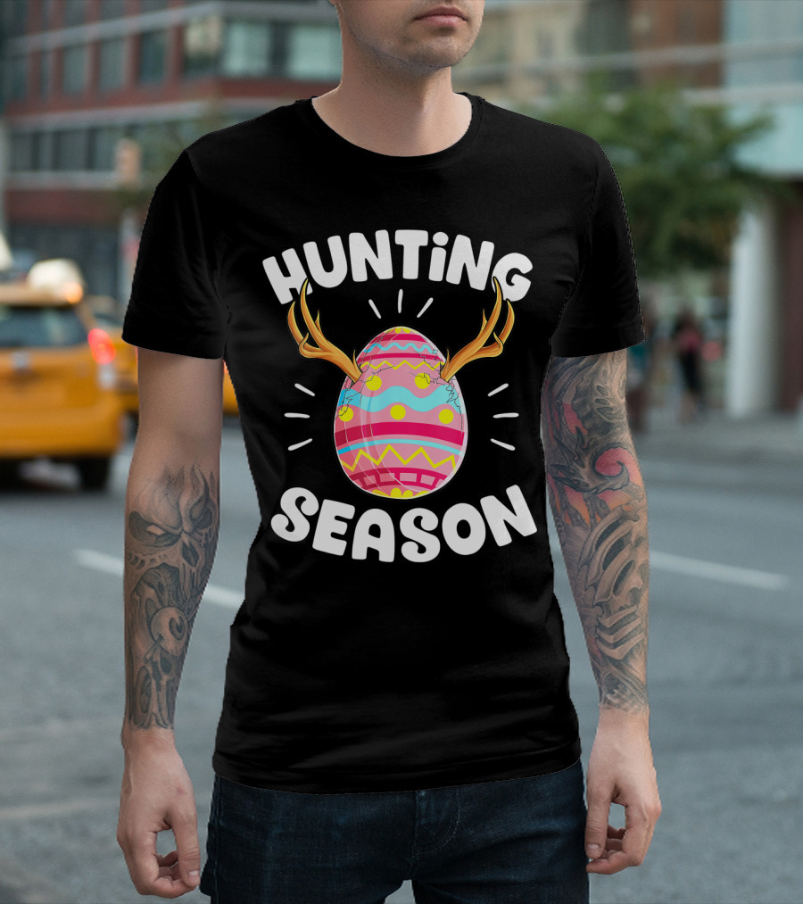 Hunting Season Easter Egg Antlers Women T-Shirt