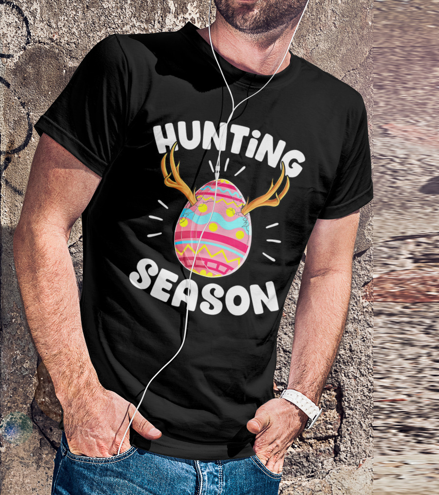 Hunting Season Easter Egg Antlers Women T-Shirt