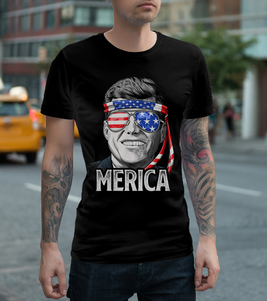 Merica 4th Of July JFK US President Kennedy T-Shirt